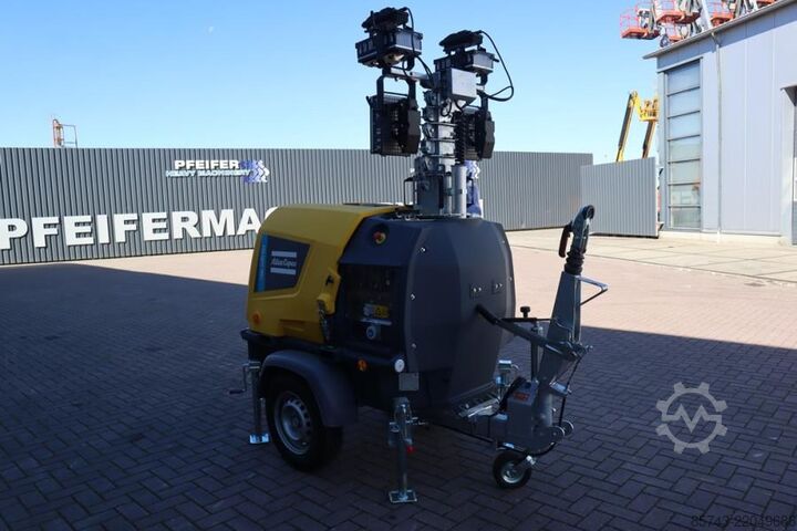 Lichtturm Atlas Copco Hilight H6+ Valid inspection, Max Boom Height 8m,