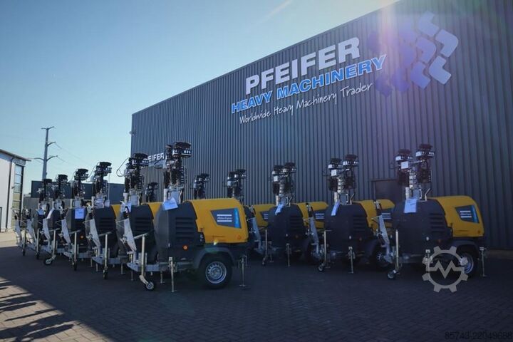 Lichtturm Atlas Copco Hilight H6+ Valid inspection, Max Boom Height 8m,