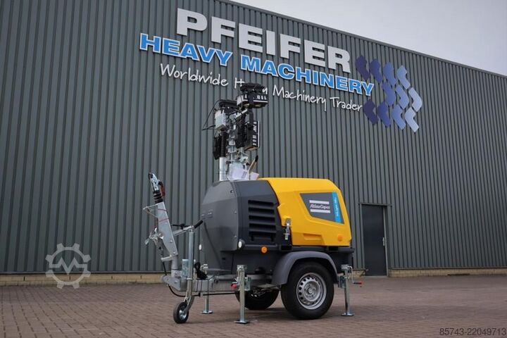 Lichtturm Atlas Copco Hilight H6+ Valid inspection, Max Boom Height 8m,