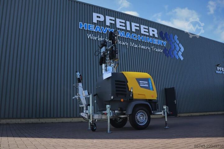 Lichtturm Atlas Copco Hilight H6+ Valid inspection, Max Boom Height 8m,