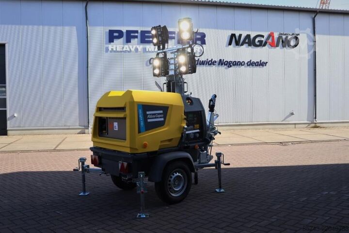 Lichtturm Atlas Copco Hilight H6+ Valid inspection, Max Boom Height 8m,