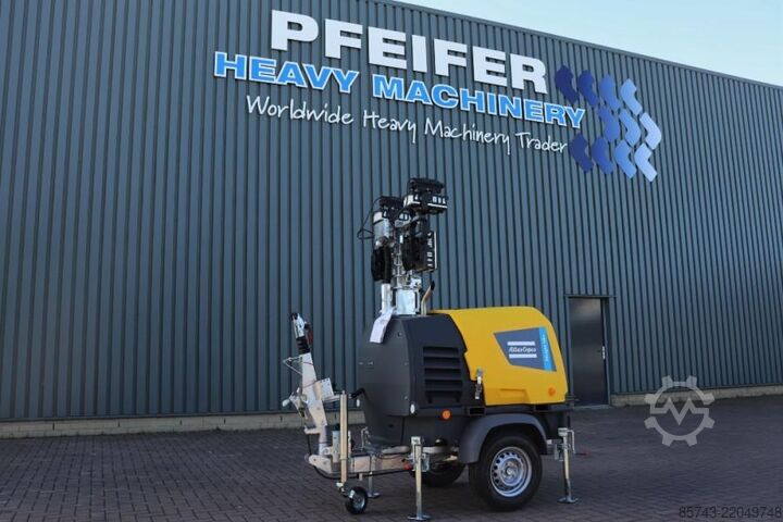 Lichtturm Atlas Copco Hilight H6+ Valid inspection, Max Boom Height 8m,