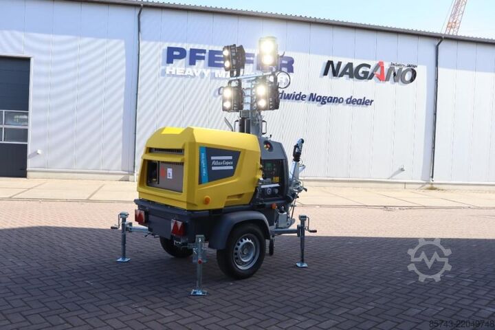Lichtturm Atlas Copco Hilight H6+ Valid inspection, Max Boom Height 8m,