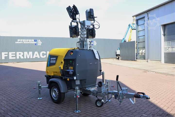 Lichtturm Atlas Copco Hilight H6+ Valid inspection, Max Boom Height 8m,