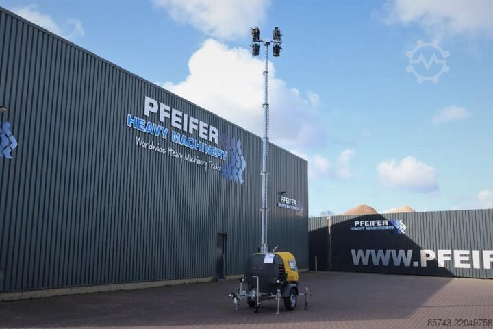 Lichtturm Atlas Copco Hilight H6+ Valid inspection, Max Boom Height 8m,