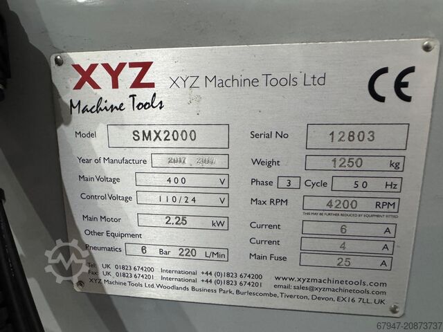 XYZ SMX2000 XYZ Machine Tools SMX2000