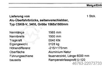 Dock levelers Rite-Hite, Caema SKB 14/30421007