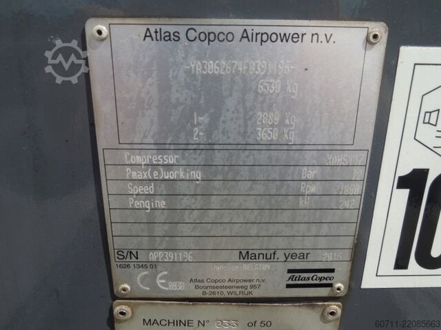 Screw compressor Atlas Copco XAHS447