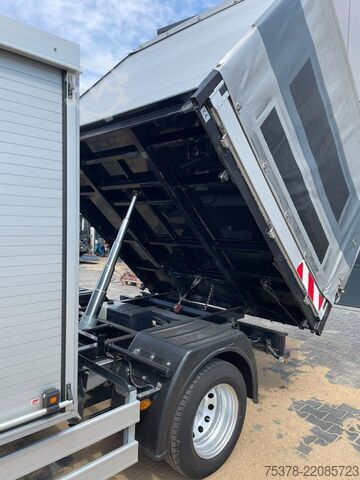Double cab van Ford Transit Kipper aus 1.Hand+Klima+AHK+EU5