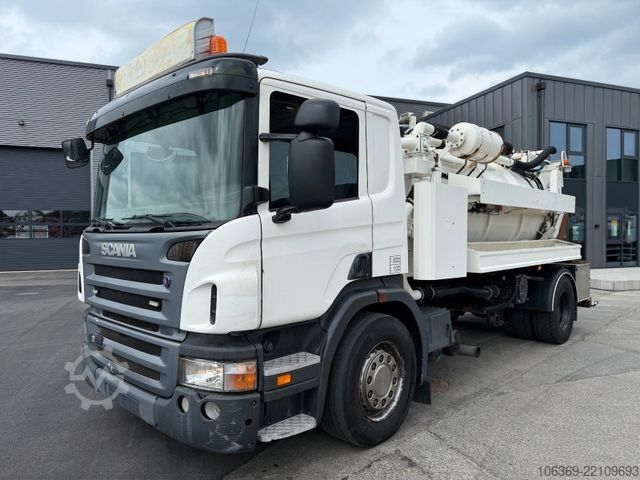 Saugwagen SCANIA P270 4x2 Hvidtved Larsen 7000 L Suction arm
