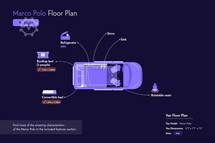 Wohnwagen/Wohnmobil Mercedes Marco Polo | 2 Posti Cucina + Tetto Sollevabile