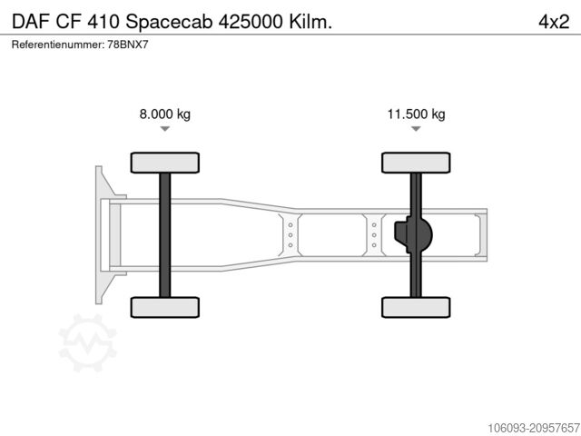 Standard-SZM DAF CF 410 Spacecab  425000 Kilm.