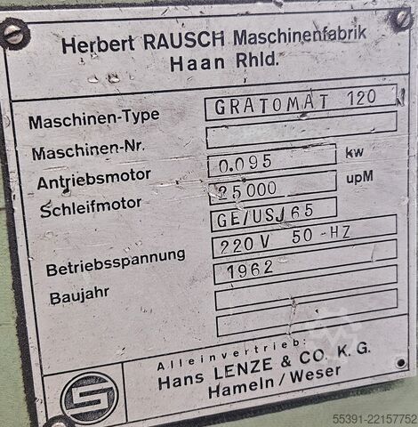 Gratomat 120 and 120 L Rausch Entgratmaschine