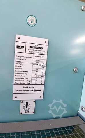 Cutting Machine VEB Polygraph Perfecta SEYPA 132 TV