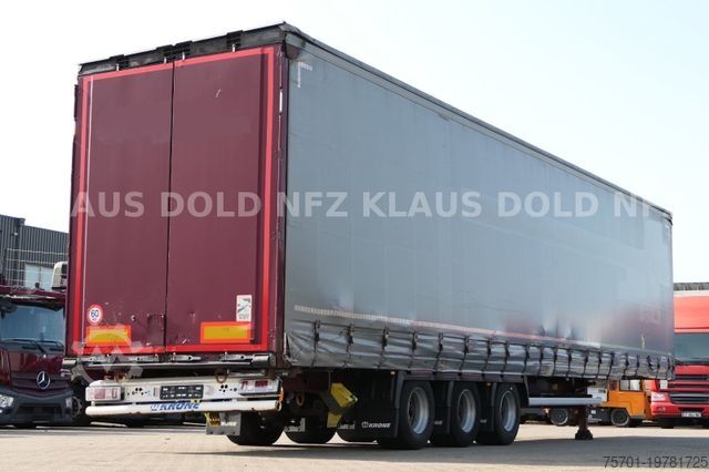 Open semitrailer with tarp KRONE Pritsche Plane XL MegaLiner BWP Edscha Bordwände