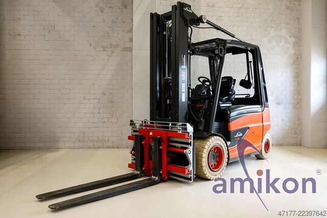 5.37m tine adjustment loader Linde E50 Elektro Gabelstapler 5t Triplex