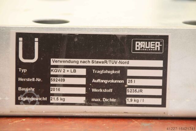 Drip tray 25 liters Bauer KGW2 + LB