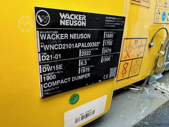 Muldenfahrzeug Wacker Neuson DW 15 E | DEMO 2022
