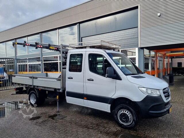 Pritschenwagen mit Kran Mercedes-Benz Sprinter 514 CDI Open Laadbak Hiab Kraan 1000kg...