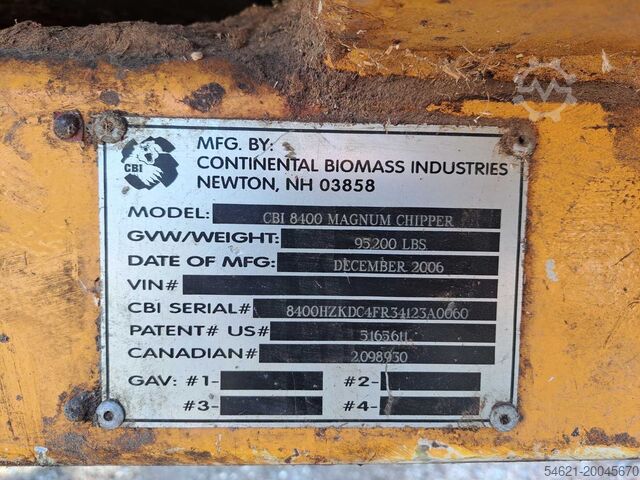 Wood shredder MAGNUM CBI 8400