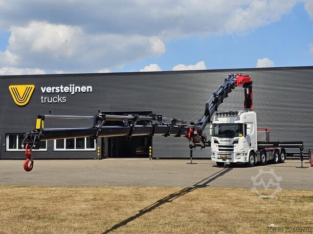 Crane truck Scania R590 V8 8x2 / HMF 9520 CRANE - JIB - WINCH / TR...