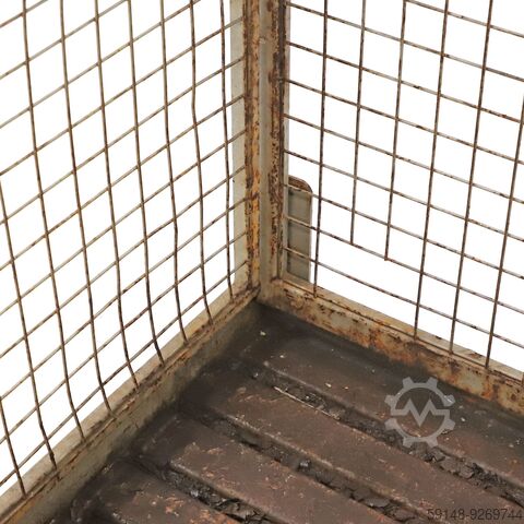 Used Mesh Container stackable and foldable 1 flap at 1 long side, L: 1200, W: 800, H: 960 Kruizinga 98-6346GB