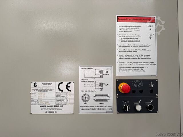 Four-axis vertical machining center Quaser MV 184 C