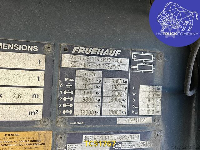 Sliding tarpaulins Fruehauf PLSC