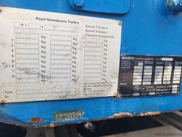 Lowboy semi-trailer Noteboom OSBDAZ-66