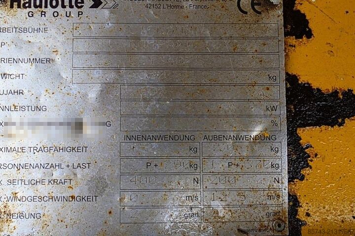 Scissor lift Haulotte Compact 10 Electric, 10m Working Height, 450kg Cap