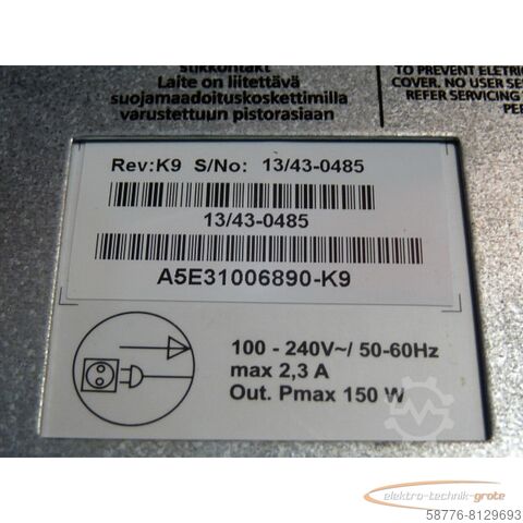 Component Siemens 6AV7872-0BC20-0AA0 Simatik Panel PC 677B SN: 001B1B82F183  gebraucht - TOP Zustand