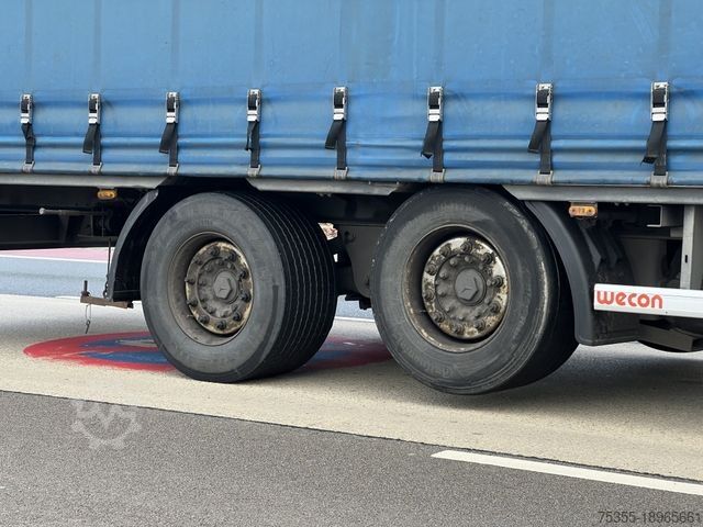 Open trailer with tarp Wecon AZ218LN Jumbo Tandem 7,6m P+P Luftfederung