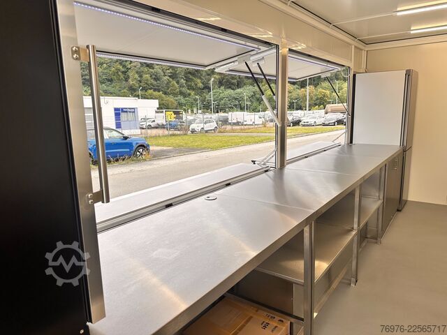 Verkaufsanhänger Foodtruck Imbisswagen Voll ausgestatteter Gastro-Contrailer (Hydraulik-Absenkbar) | Profi-Küche NEU