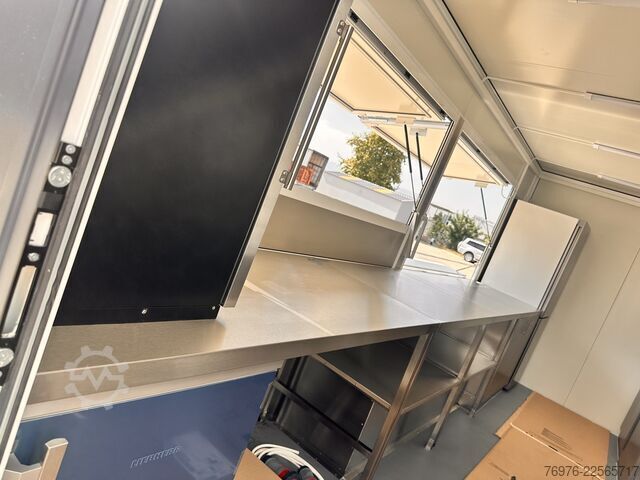 Verkaufsanhänger Foodtruck Imbisswagen Voll ausgestatteter Gastro-Contrailer (Hydraulik-Absenkbar) | Profi-Küche NEU