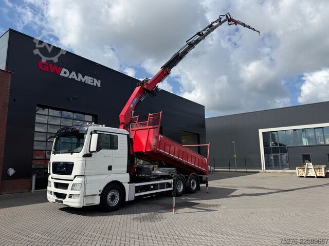 Kipper mit Kran MAN TGX 26.360 6x2 Kipper/Kran HMF 3220+Flyjib,winch