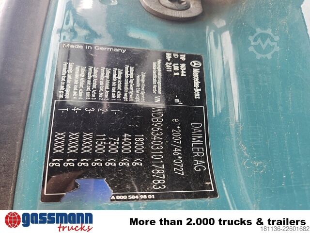 Standard SZM Mercedes-Benz Actros 1845 LS 4x2, Kipphydraulik