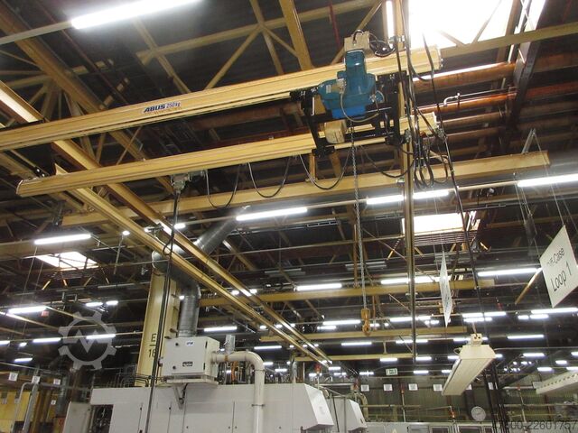Kranhimmel Kran Hallenkran Kranbahn Abus HB Kranbahn Kran 250KG 19x4m + Zub Abus ZHB HB160 250Kg Hängekranbahn