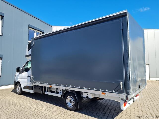 Transporter mit Pritsche & Plane Renault Master 35 Pritsche Schlafkab Schiebe Plane 10 Pal LUFTFEDER