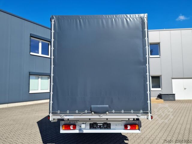 Transporter mit Pritsche & Plane Renault Master 35 Pritsche Schlafkab Schiebe Plane 10 Pal LUFTFEDER