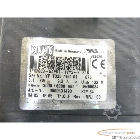 Control unit KUKA 1FK7083-5AF81-1YY3-Z Servomotor SN: YFT035716101076