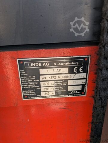 High Lift stacker Linde L 16 AP