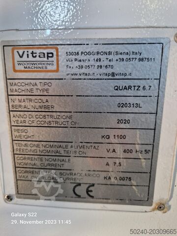 Edge banding machine Vitap Quartz 6.7