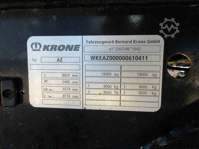 Swap chassis trailer krone Wechselfahrgestell mit Wechselbrücke