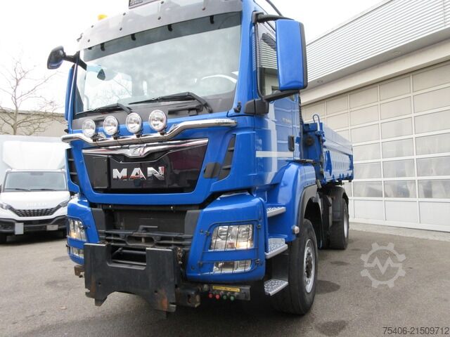 Kipper LKW man TGS 18.480 4x4 BB, Euro 6, AHK, Frontanbauplatte