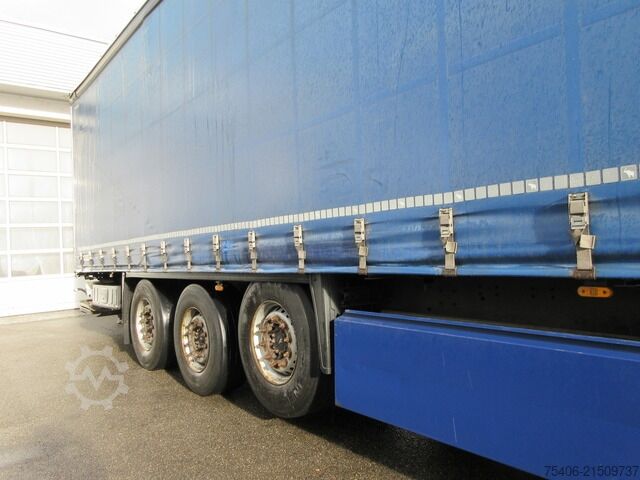 Auflieger mit Pritsche & Plane schmitz Cargobull SCS24/L, LBW ,Liftachse Edscha Palka