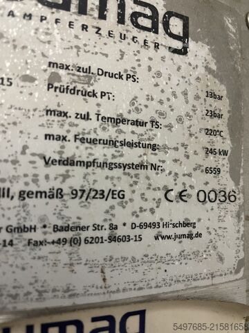 Dampfkessel Jumag DG360