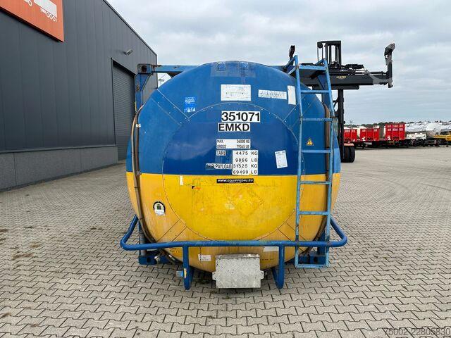 Tankcontainer Van Hool 34.600L / 1-comp. + baffles / 20FT swapbody / U...