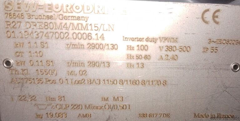 Belt conveyor Transnorm 16950-900-750