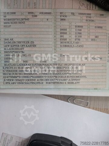 Sonstige MERCEDES-BENZ Actros 1841 / 4X4 ALLRAD / 16m Atlas Kran