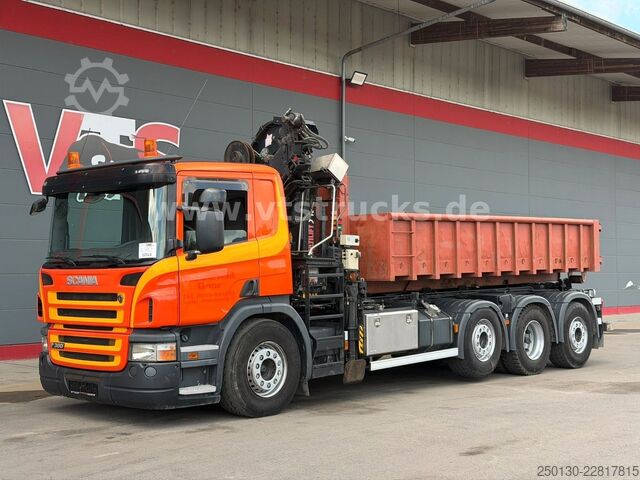 Abrollkipper SCANIA R 380 HIAB-Ladekran und ARK, Liftachsen 2+4